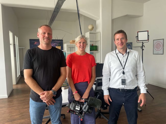  Bastian Pöhls und Brit Hansen trafen Jann Wendt in den north.io-Büros im Kieler Wissenschaftspark.