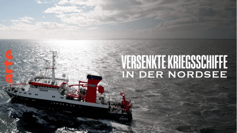 Titelbild der ARTE-TV-Dokumentation, in der die Software von north.io zur Risikobewertung von Kriegsschiffswracks in der Nordsee vorgestellt wird.